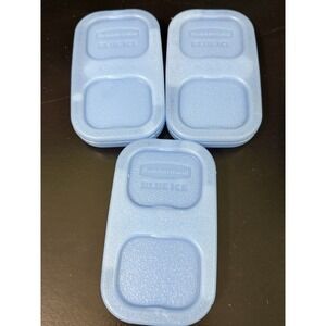 3 Rubbermaid Lunch Blue Ice Pack Mini Stackable Replacement G21 Made In USA